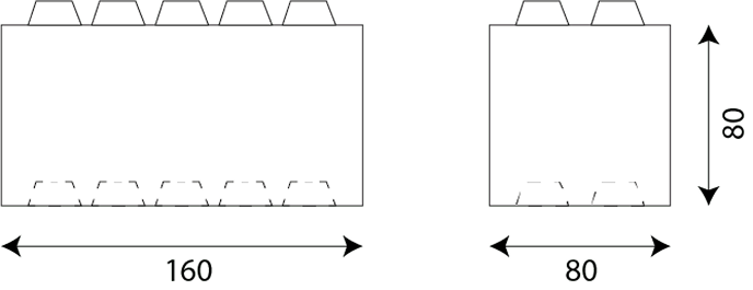 Bloc béton 160x80x80
